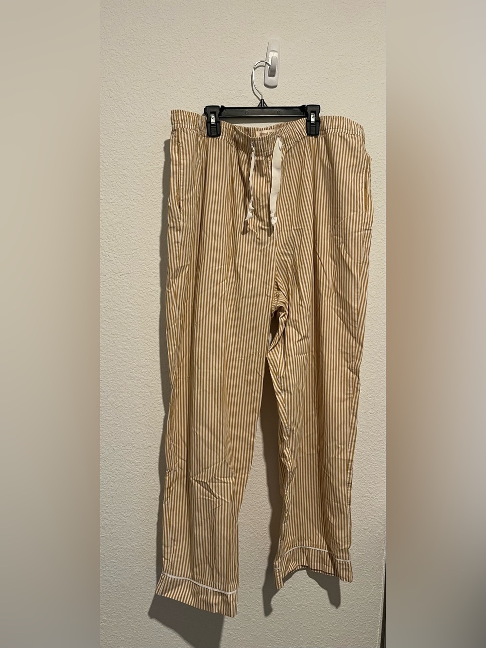 State of Day, Striped Women’s Pajama Pants with Drawstring Size XXL